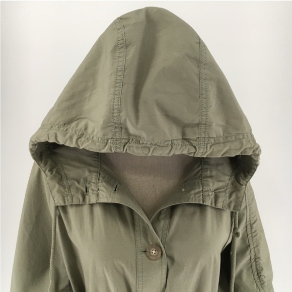 Loft Lightweight Hooded Casual Poncho Utility Button Up Jacket - Sz S - Picture 11 of 15